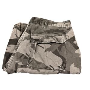 Wrangler Cargo Pants Mens 38x30 (38x29 ACTUAL) Relaxed Straight Black Gray Camo